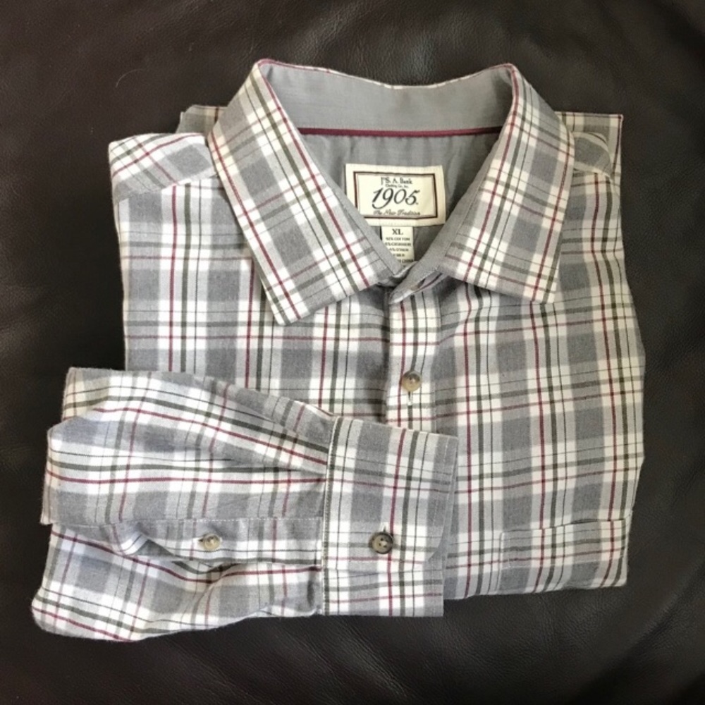 Jos A Banks Cashmere Long Sleeve Button Down Shirt Size X Large Euc